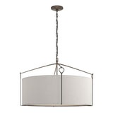 Hubbardton Forge 2019 Dark Smoke Flax Shade (SE) Bow Large Pendant