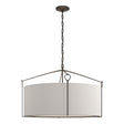 Hubbardton Forge 2019 Black Flax Shade (SE) Bow Large Pendant