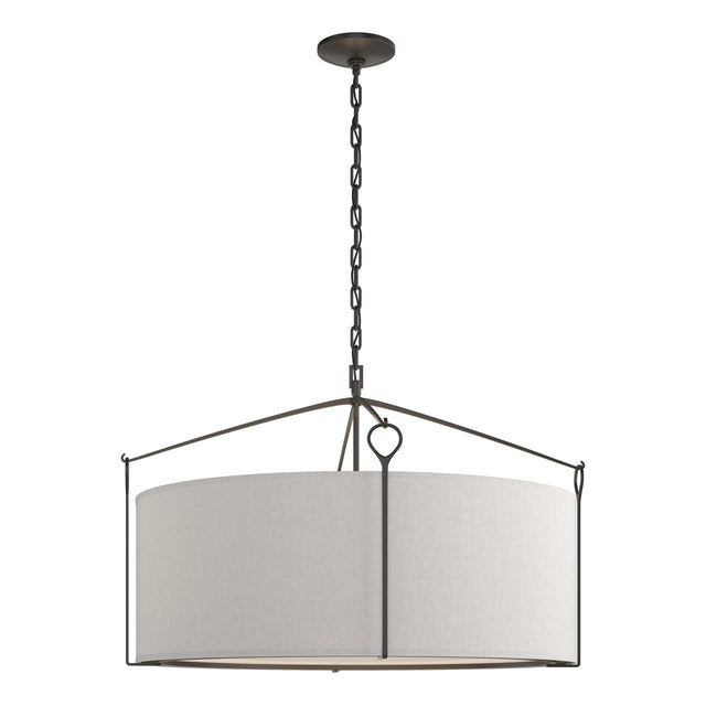 Hubbardton Forge 2019 Black Flax Shade (SE) Bow Large Pendant