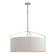 Hubbardton Forge 2019 Vintage Platinum Flax Shade (SE) Bow Large Pendant
