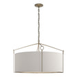 Hubbardton Forge 2019 Soft Gold Flax Shade (SE) Bow Large Pendant