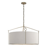 Hubbardton Forge 2019 Soft Gold Flax Shade (SE) Bow Large Pendant