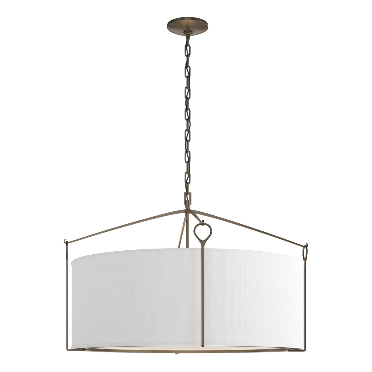 Hubbardton Forge 2019 Bronze Natural Anna Shade (SF) Bow Large Pendant