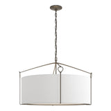 Hubbardton Forge 2019 Dark Smoke Natural Anna Shade (SF) Bow Large Pendant