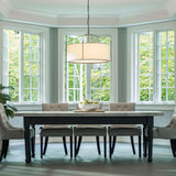 Hubbardton Forge 2019 Dark Smoke Natural Anna Shade (SF) Bow Large Pendant