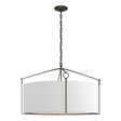 Hubbardton Forge 2019 Black Natural Anna Shade (SF) Bow Large Pendant