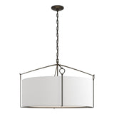 Hubbardton Forge 2019 Black Natural Anna Shade (SF) Bow Large Pendant