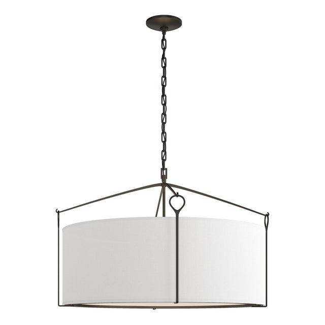 Hubbardton Forge 2019 Black Natural Anna Shade (SF) Bow Large Pendant
