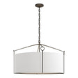 Hubbardton Forge 2019 Natural Iron Natural Anna Shade (SF) Bow Large Pendant