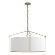 Hubbardton Forge 2019 Soft Gold Natural Anna Shade (SF) Bow Large Pendant