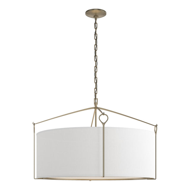 Hubbardton Forge 2019 Soft Gold Natural Anna Shade (SF) Bow Large Pendant