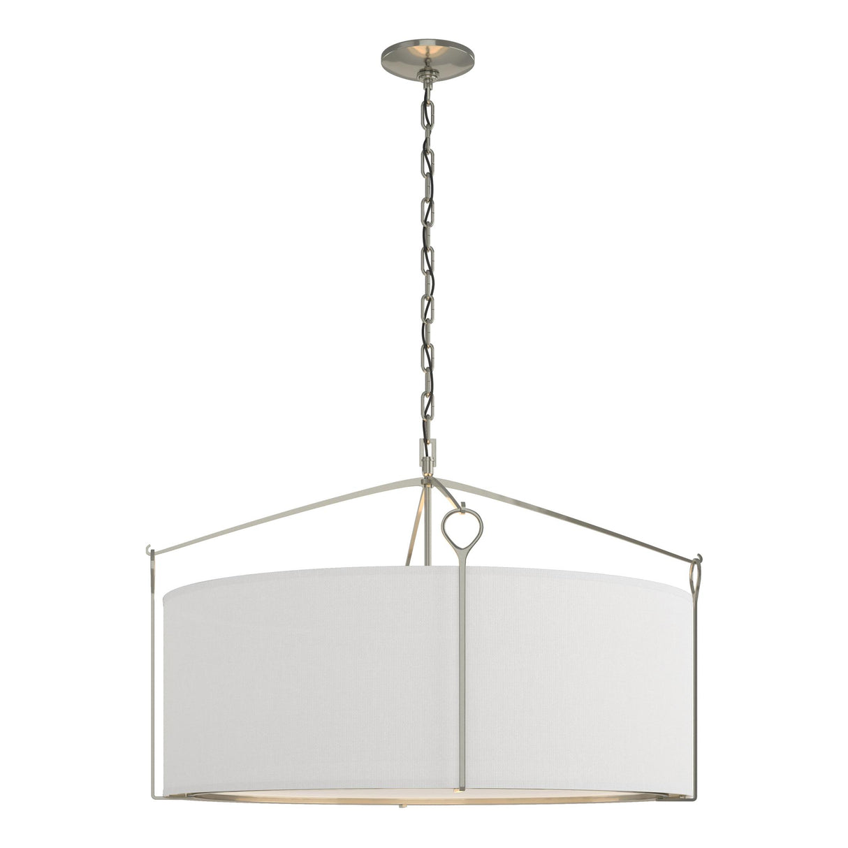 Hubbardton Forge 2019 Sterling Natural Anna Shade (SF) Bow Large Pendant