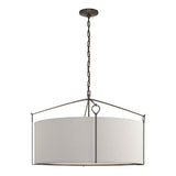 Hubbardton Forge 2019 Oil Rubbed Bronze Flax Shade (SE) Bow Large Pendant