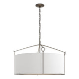 Hubbardton Forge 2019 Oil Rubbed Bronze Natural Anna Shade (SF) Bow Large Pendant