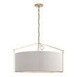 Hubbardton Forge 2019 Modern Brass Flax Shade (SE) Bow Large Pendant
