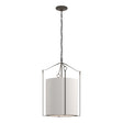 Hubbardton Forge 2019 Dark Smoke Flax Shade (SE) Bow Tall Pendant