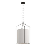 Hubbardton Forge 2019 Black Flax Shade (SE) Bow Tall Pendant