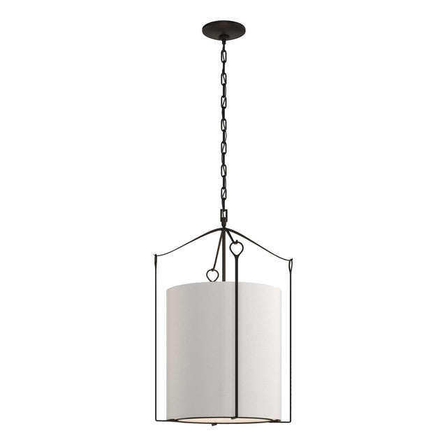Hubbardton Forge 2019 Black Flax Shade (SE) Bow Tall Pendant