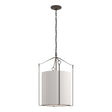 Hubbardton Forge 2019 Natural Iron Flax Shade (SE) Bow Tall Pendant