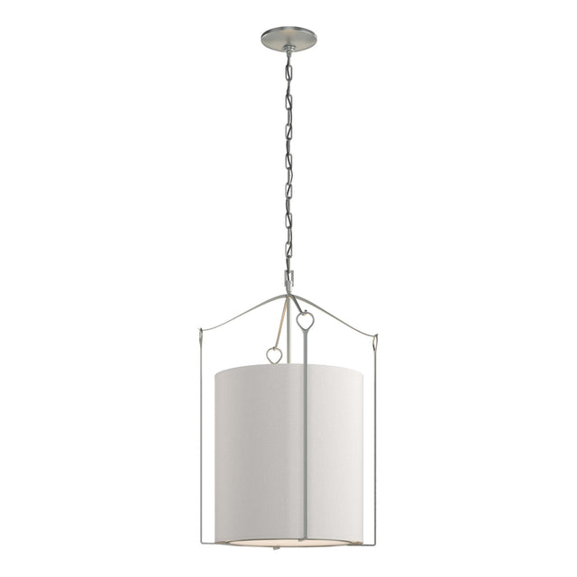 Hubbardton Forge 2019 Vintage Platinum Flax Shade (SE) Bow Tall Pendant