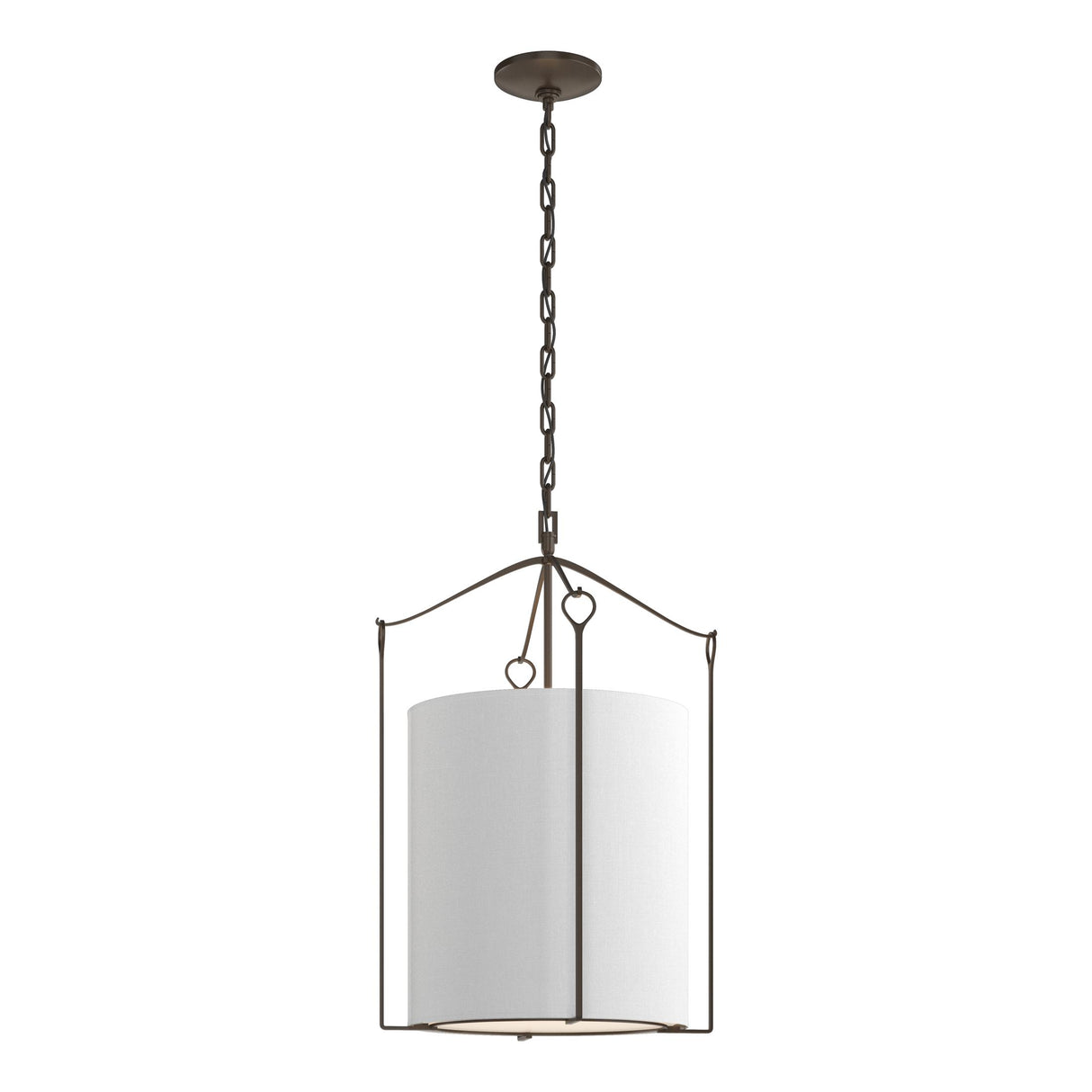 Hubbardton Forge 2019 Bronze Natural Anna Shade (SF) Bow Tall Pendant