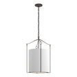Hubbardton Forge 2019 Dark Smoke Natural Anna Shade (SF) Bow Tall Pendant