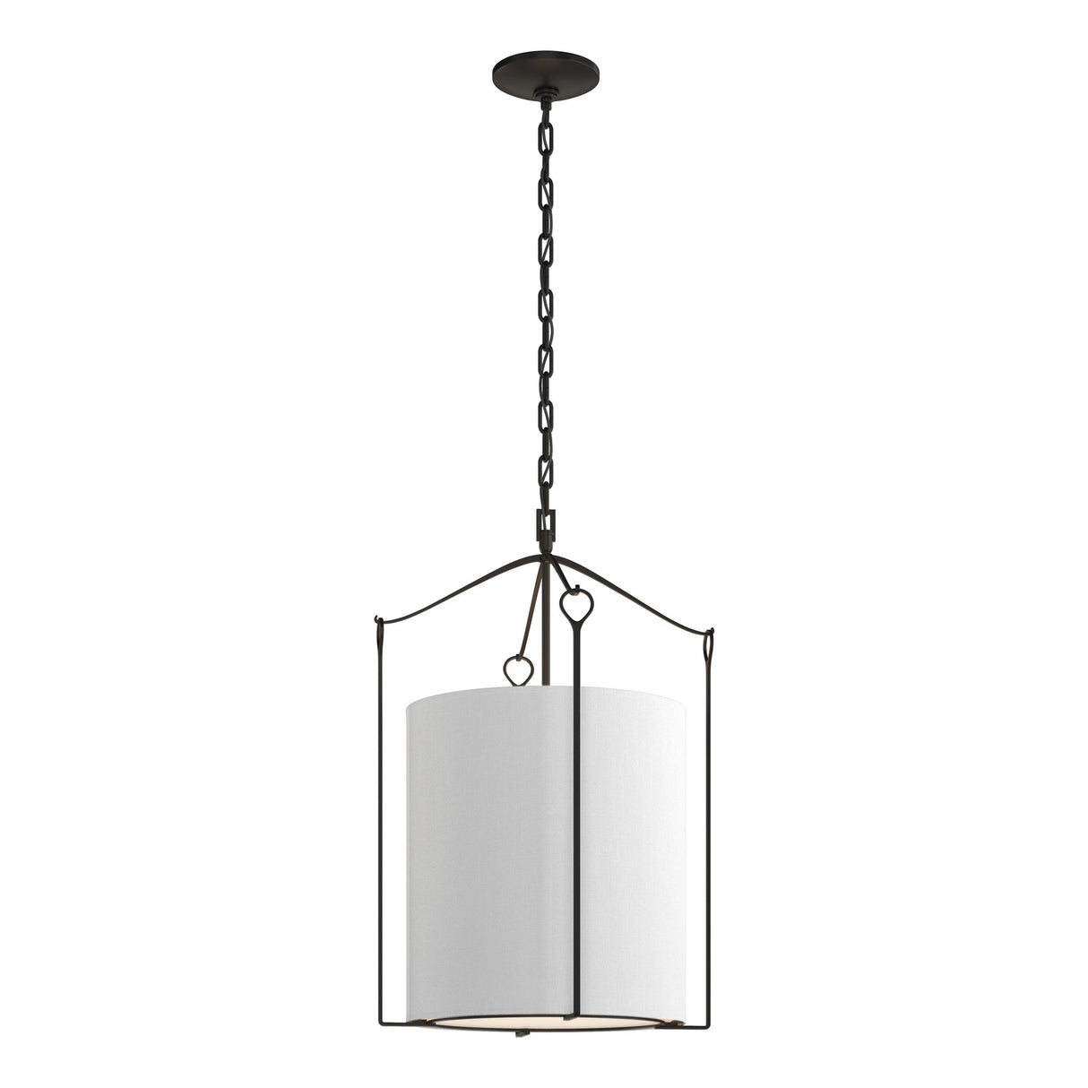 Hubbardton Forge 2019 Black Natural Anna Shade (SF) Bow Tall Pendant