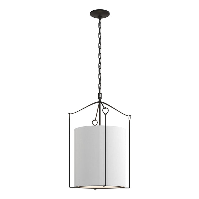 Hubbardton Forge 2019 Black Natural Anna Shade (SF) Bow Tall Pendant