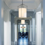 Hubbardton Forge 2019 Black Natural Anna Shade (SF) Bow Tall Pendant