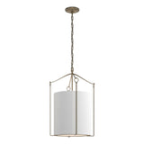 Hubbardton Forge 2019 Soft Gold Natural Anna Shade (SF) Bow Tall Pendant
