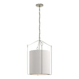 Hubbardton Forge 2019 Sterling Flax Shade (SE) Bow Tall Pendant