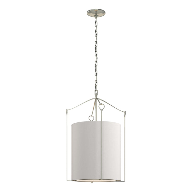 Hubbardton Forge 2019 Sterling Flax Shade (SE) Bow Tall Pendant