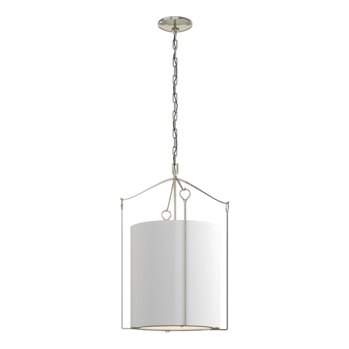 Hubbardton Forge 2019 Sterling Natural Anna Shade (SF) Bow Tall Pendant