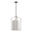 Hubbardton Forge 2019 Oil Rubbed Bronze Flax Shade (SE) Bow Tall Pendant