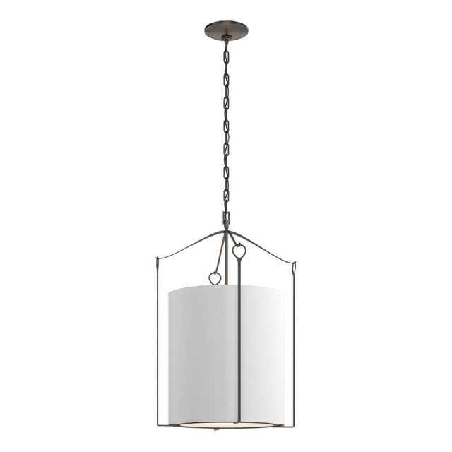 Hubbardton Forge 2019 Oil Rubbed Bronze Natural Anna Shade (SF) Bow Tall Pendant