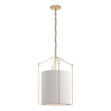 Hubbardton Forge 2019 Modern Brass Flax Shade (SE) Bow Tall Pendant
