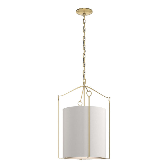 Hubbardton Forge 2019 Modern Brass Flax Shade (SE) Bow Tall Pendant