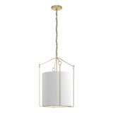 Hubbardton Forge 2019 Modern Brass Natural Anna Shade (SF) Bow Tall Pendant