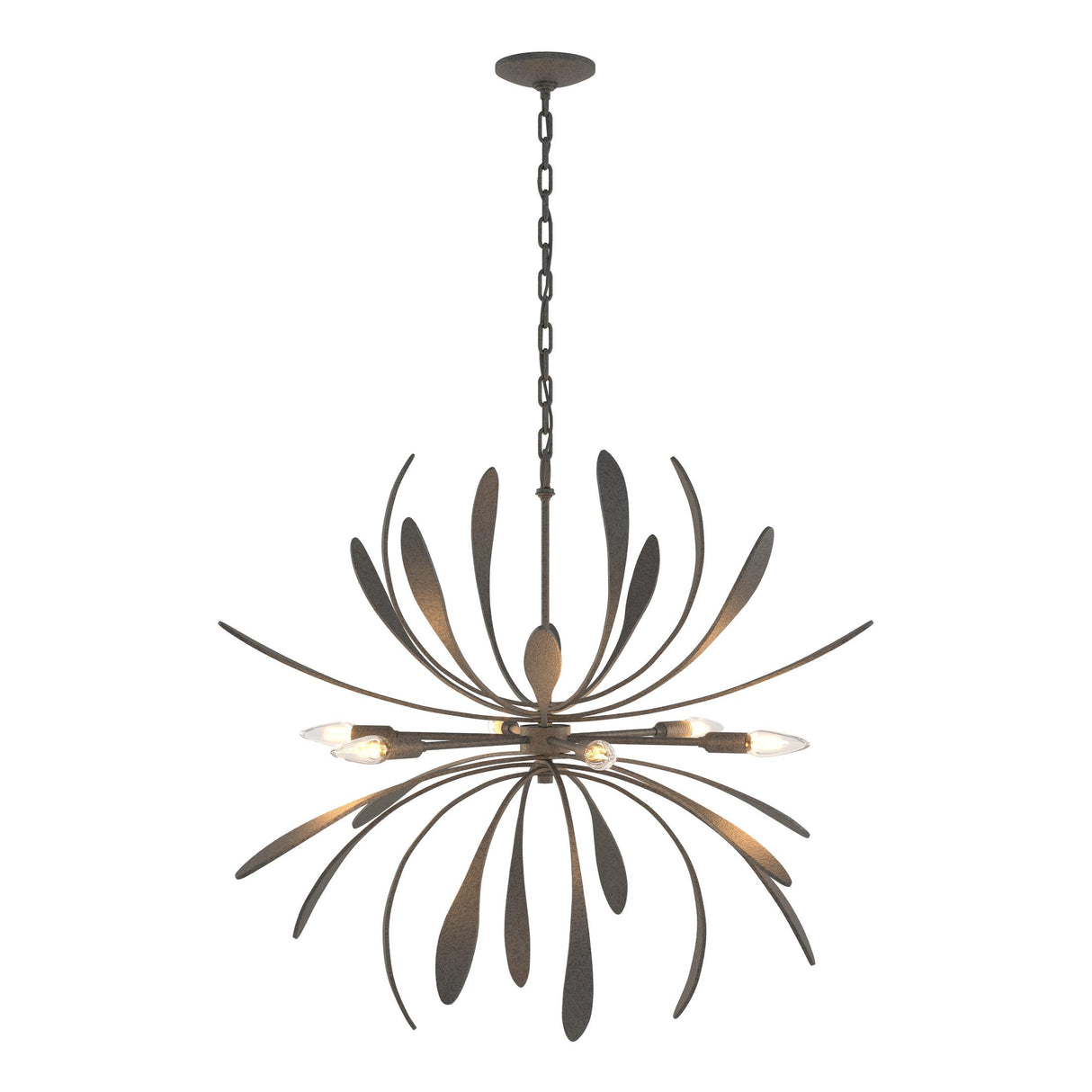 Hubbardton Forge 2019 Natural Iron Dahlia Chandelier
