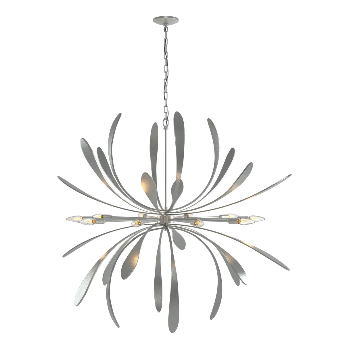 Hubbardton Forge 2019 Vintage Platinum Dahlia Large Chandelier