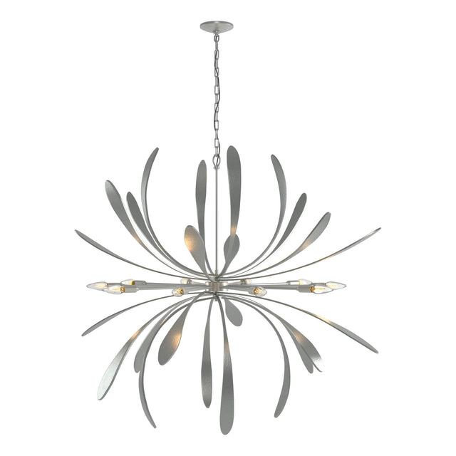 Hubbardton Forge 2019 Vintage Platinum Dahlia Large Chandelier