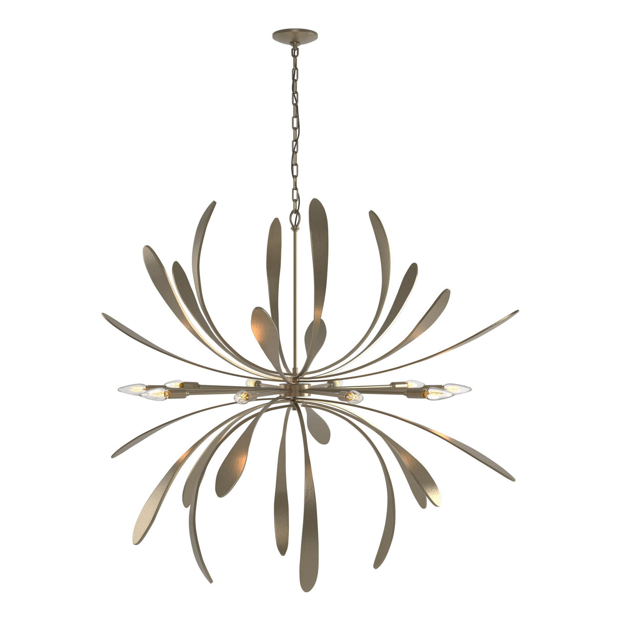 Hubbardton Forge 2019 Soft Gold Dahlia Large Chandelier