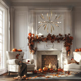 Hubbardton Forge 2019 Soft Gold Dahlia Large Chandelier