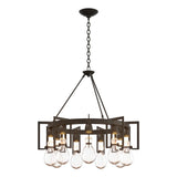 Hubbardton Forge 2019 Dark Smoke Clear Glass (ZM) Apothecary Circular Chandelier