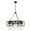 Hubbardton Forge 2019 Black Clear Glass (ZM) Apothecary Circular Chandelier