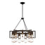 Hubbardton Forge 2019 Black Clear Glass (ZM) Apothecary Circular Chandelier