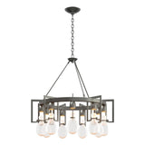 Hubbardton Forge 2019 Vintage Platinum Clear Glass (ZM) Apothecary Circular Chandelier
