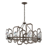 Hubbardton Forge 2018 Bronze Crystal Gatsby Chandelier