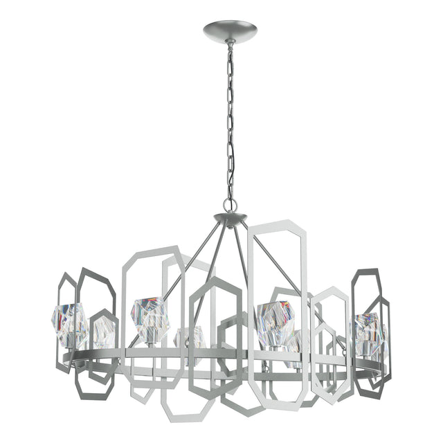 Hubbardton Forge 2018 Vintage Platinum Crystal Gatsby Chandelier