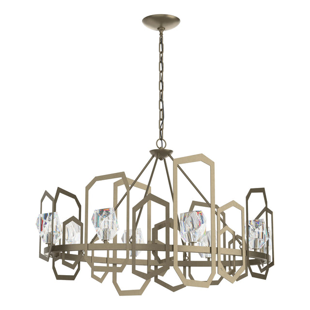Hubbardton Forge 2018 Soft Gold Crystal Gatsby Chandelier
